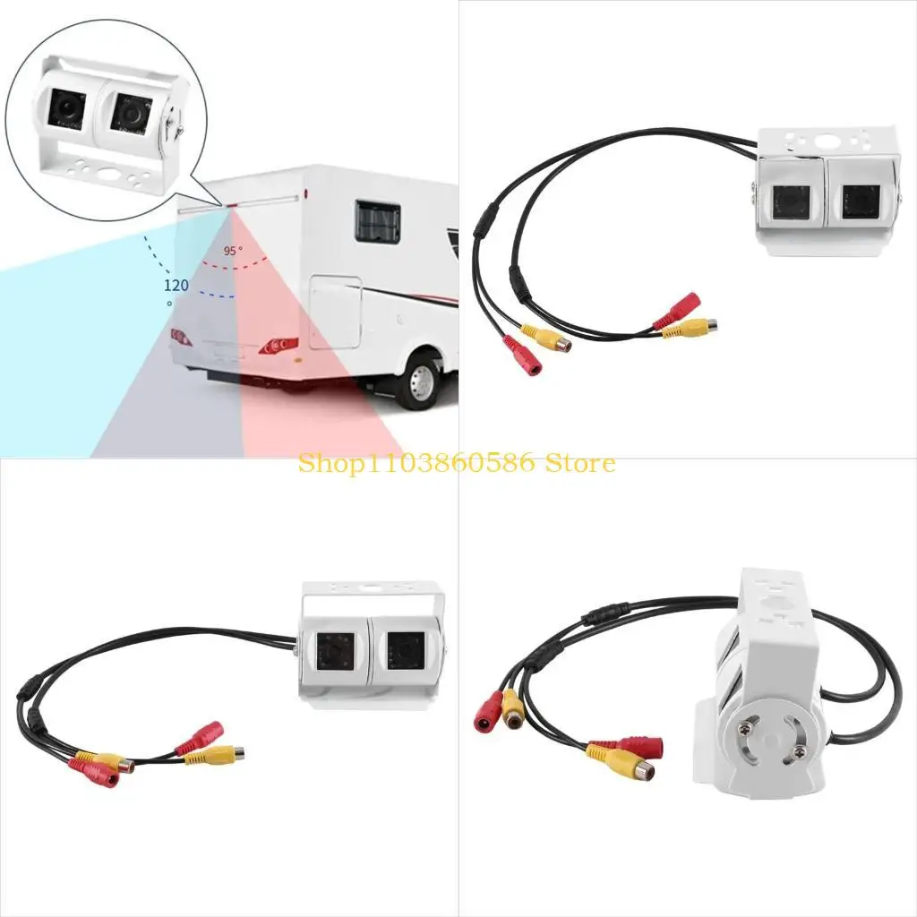 

242A Truck Bus Camera Parking Assistance Rear View Mirror Reversing Monitor Dual Lens