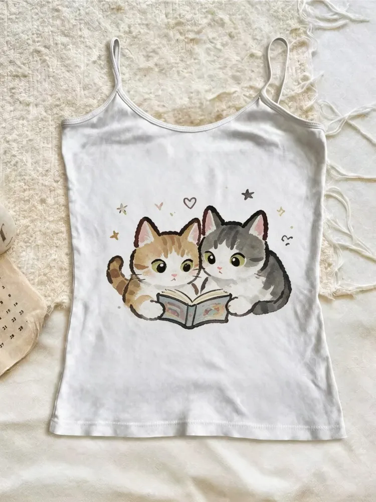 Summer Fashion Street Y2k Style Gothic Punk Retro Punk Emo Girls 2000s Letter Print Printing Baby Tank Vest Women Clothing