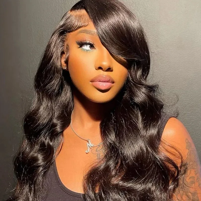 Perruque Body Wave Lace Front Wig 360 naturelle brésilienne, cheveux humains, 13x4 13x6, pre-plucked, pour femmes africaines