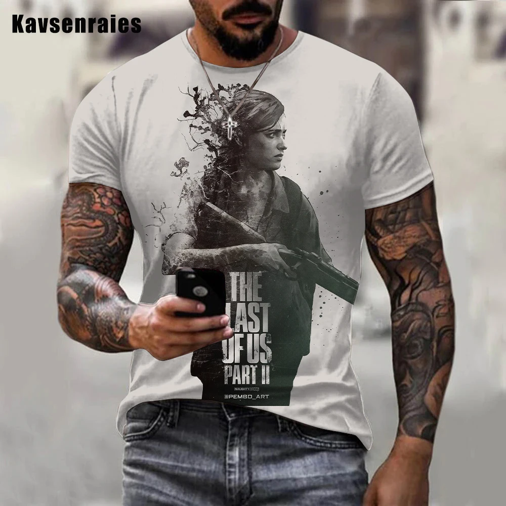 The Last of Us 2 T Shirt Men Women 2023 Summer Fashion Casual 3D Printed Short Sleeve Game T-shirt Harajuku Streetwear Tee Tops