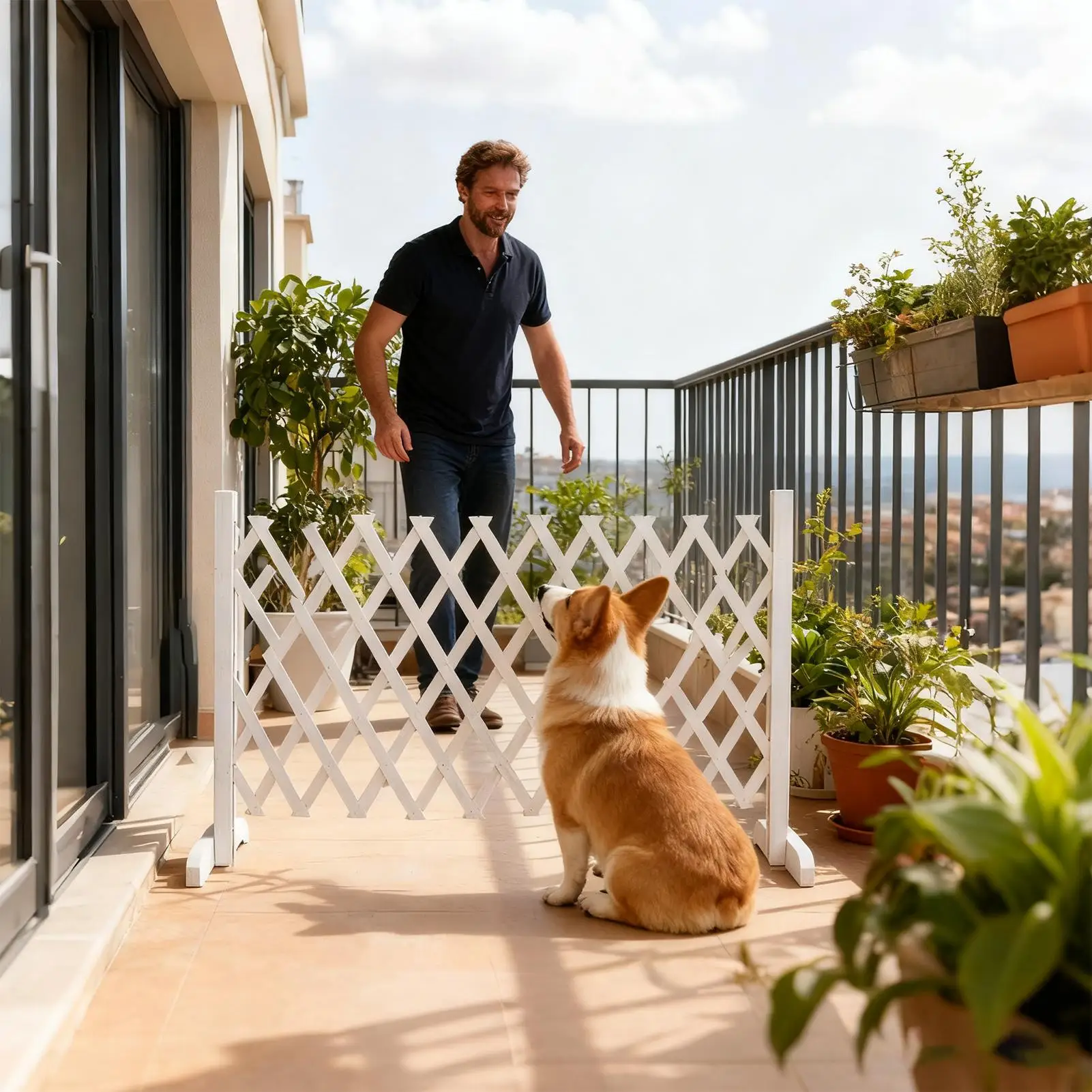 

Retractable Pet Gate Reinforced Anti-Climb Retractable Pet Cat Gate For Doorway For Garage Bedroom Hallway Porch Living Room