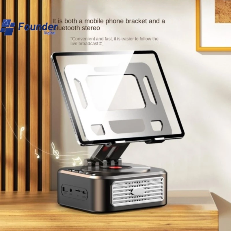 

3C Founder New Creative 3-in-1 Flat Stand Speaker Charging Treasure Multi-function Live Stand Bluetooth Audio Mobile Phone