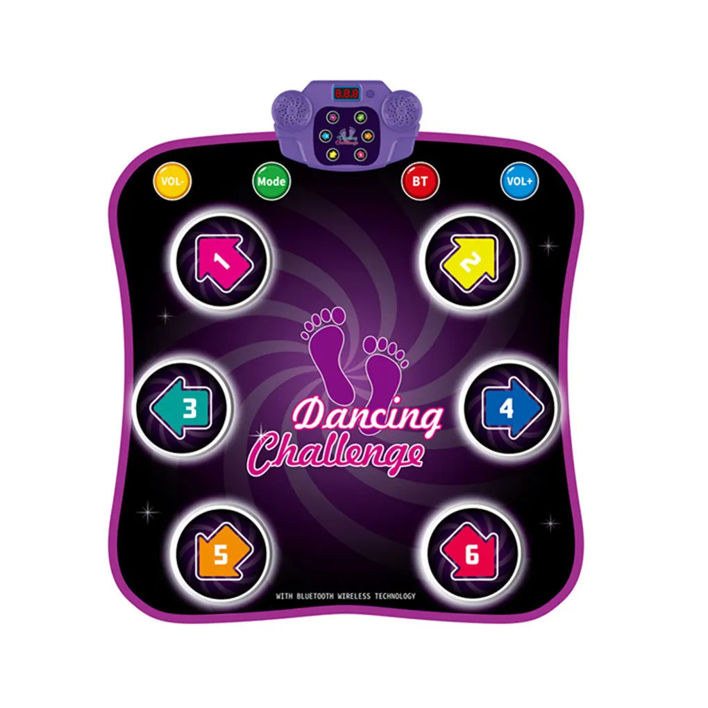 

Music Dance Game Mat Non-slide For Seamless Gaming Experience Performance Electronic Dance Pad Bluetooth ligh 11D