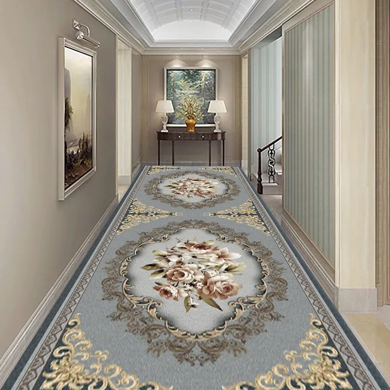 

Modern Corridor Carpet Hotel Lobby Decoration Runner Carpets Apartment Stairs Corridor Rugs Kitchen Non-slip Mats Customizable
