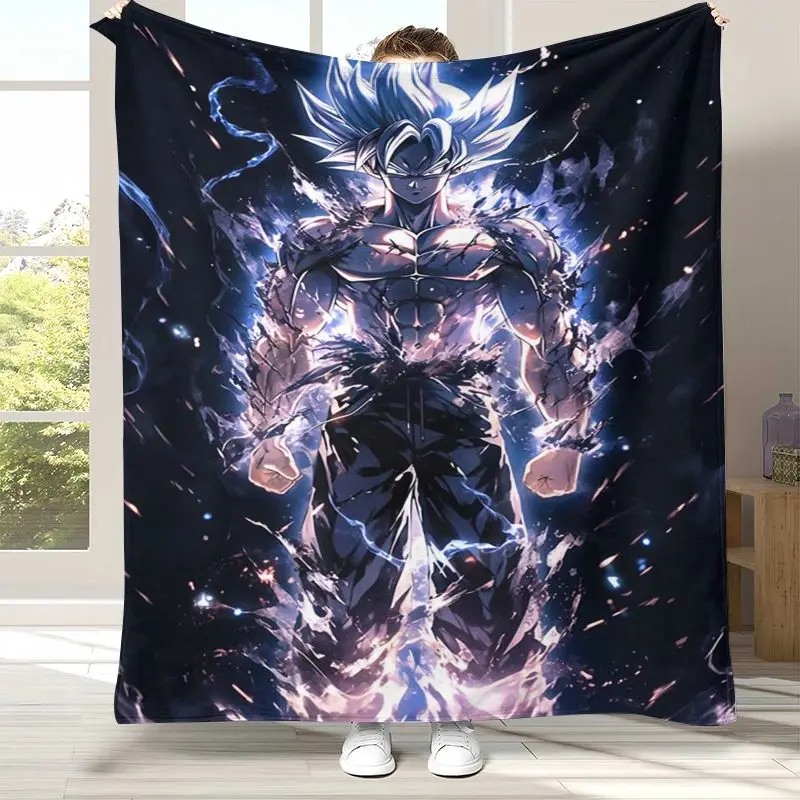 Goku D-Dragon Ball Anime Super Saiyan Flannel Throw Blanket,Cozy Warm Blanket for Bed,Sofa,Living Room,Picnic,Home Decor,Gift