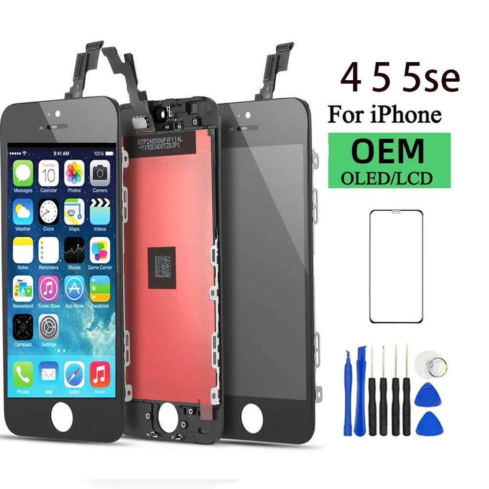 for Apple iPhone 5 5SE 5C Screen Glass LCD Display Touch Digitizer Assembly with Frame and Tools A1453 A1457 A1518 A1528 A1530