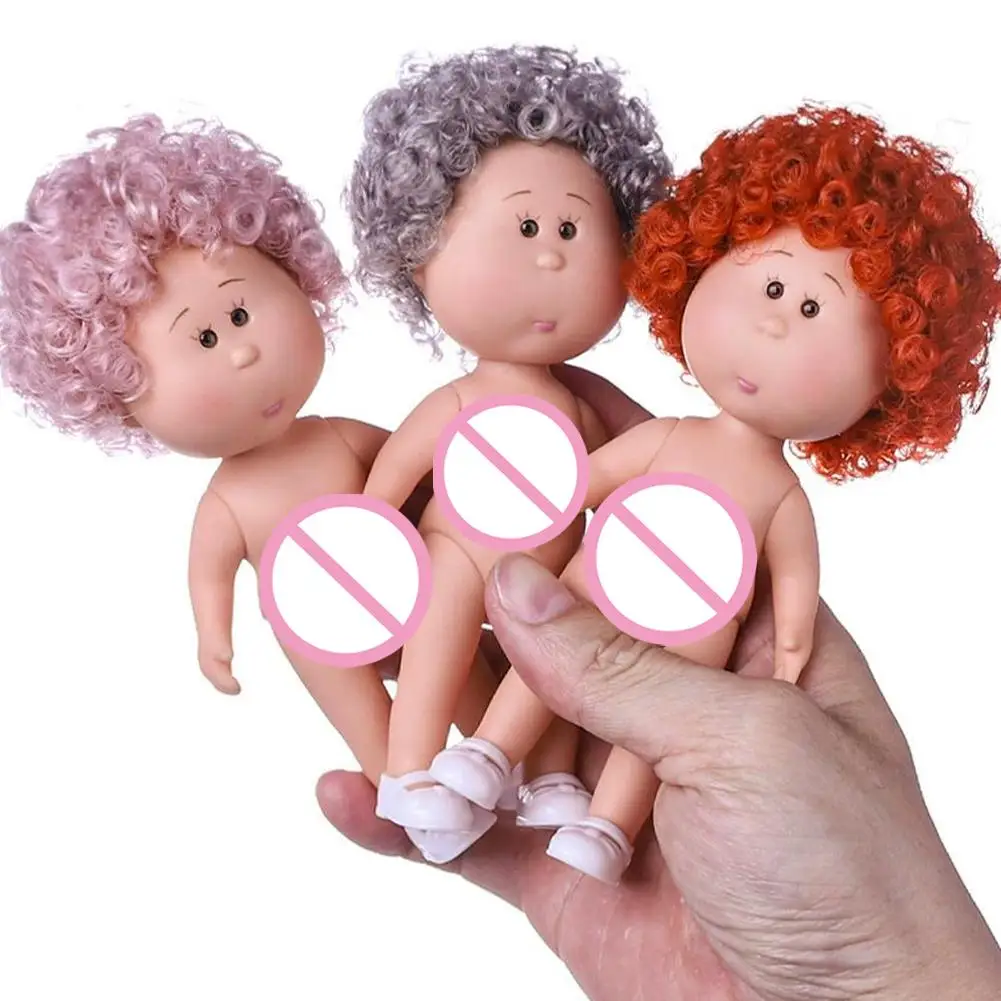 14cm Mini-Kartoffelpuppe mit 5 beweglichen Gelenken, DIY Vinyl-Süße Puppen, Spielzeug mit lockigem Haar, 14cm Vinylpuppe mit Bohnenaugen, dunkelhäutige Anziehpuppe – Detail 34
