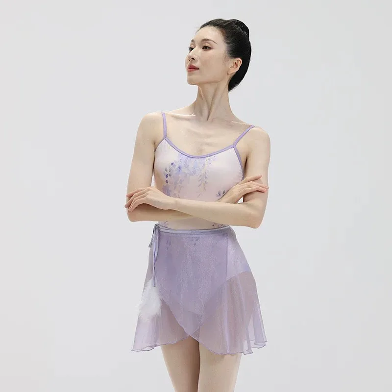 Printing Tights bodysuit ballet training Gymnastics Leotards adult ballet basic sling Dance Wear Camisole Gymnastic Swimsuit