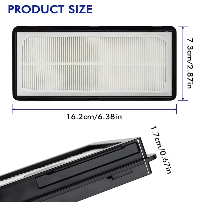 2Pcs Washable Replacement Hepa Filters for Jet Bot AI+ and Jet Bot+ Vacuum Cleaners,Fit for VR30T85513W/AA Robot