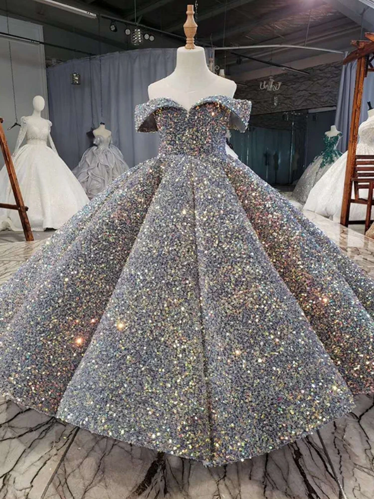 Vestidos florais personalizados borgonha, lantejoulas brilhantes, manga curta para casamento, festa de aniversário, banquete, vestidos de comunhão sagrada