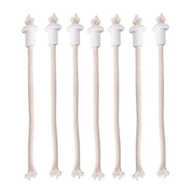 7pcs Oil Lantern Wicks Heat-Resistant Kerosene Wick for Ceramic Holders Torch Dropship