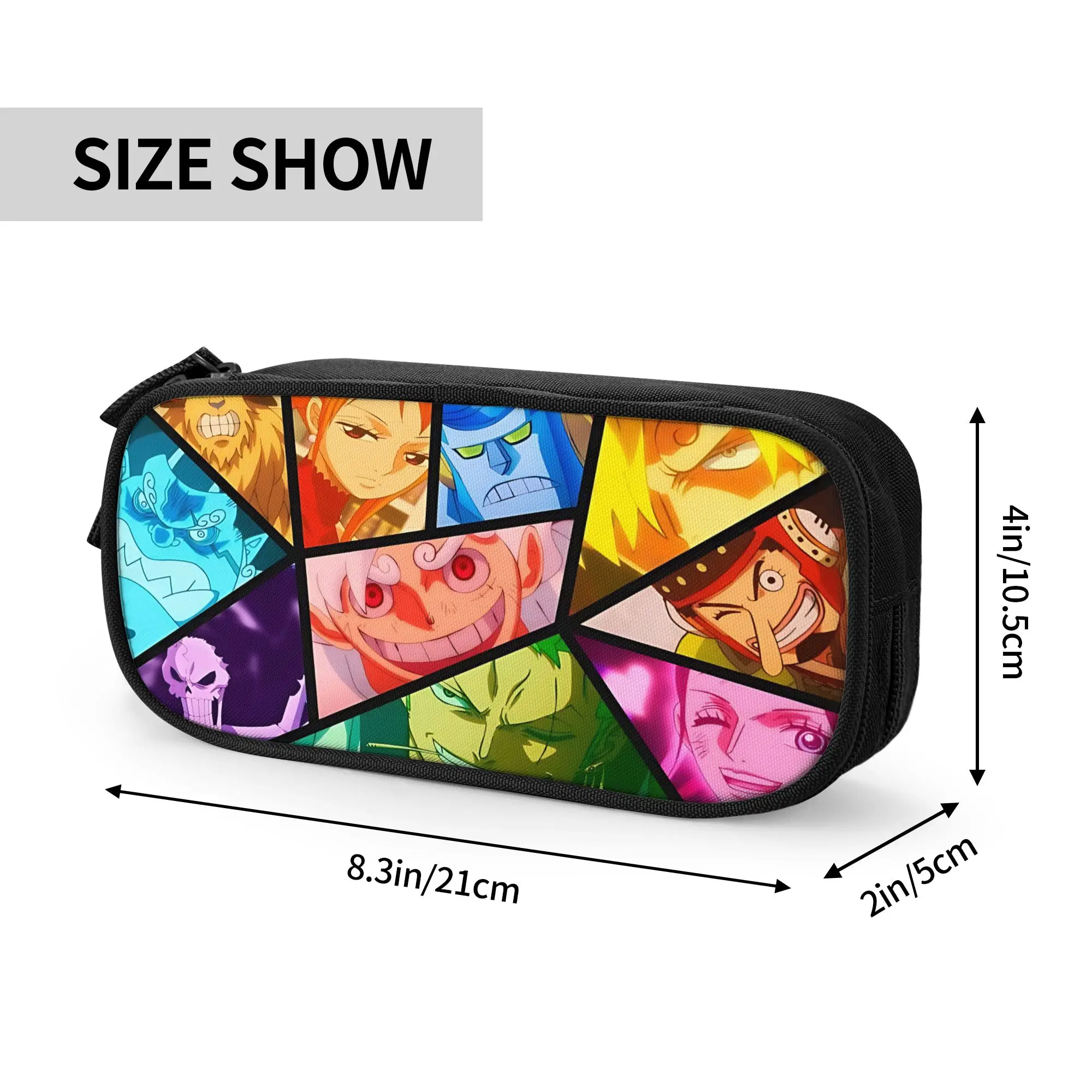 Custom Anime One piece Theme Large Capacity Bags for Child  School Pencil Bag for Boys Gilrs Kids