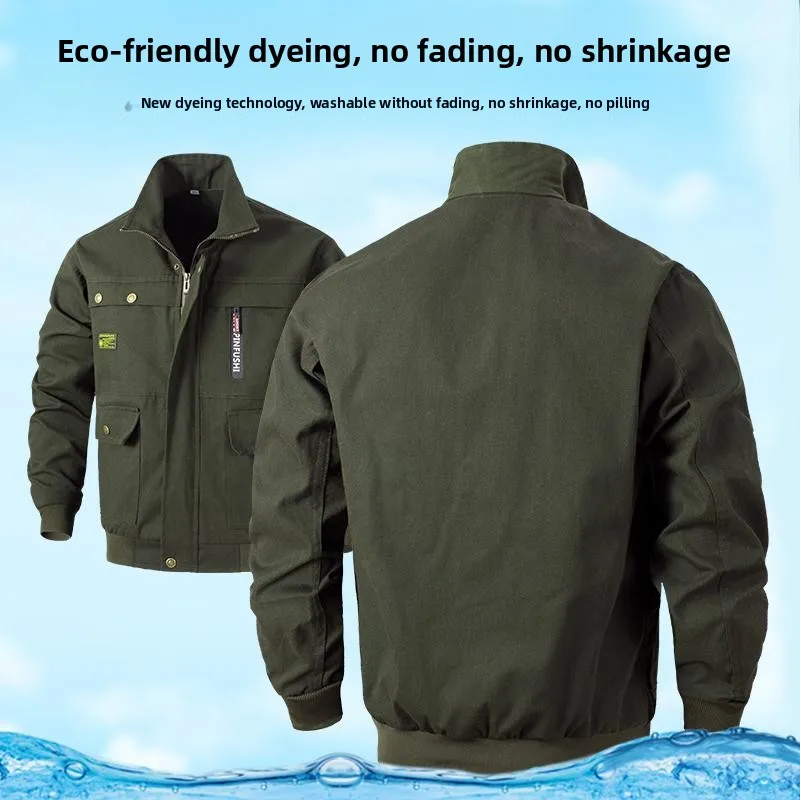 Ensemble de vêtements de travail anti-brûlure en coton pur Thiened pour hommes, vêtements de protection pour chantier de construction