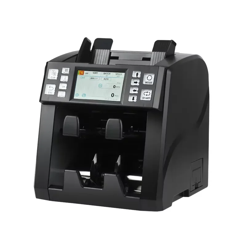 

Inner Printer Multi-Currency High-Speed 1200 Pcs/min Automatic Cash Counting Sorting Machine 4.3" Touch TFT Display Two CIS