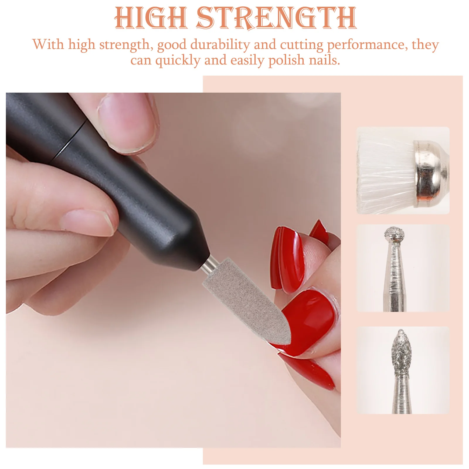 

1Set Alloy Tungsten Steel Grinding Heads For Manicure Pedicure Drill Bits Nail Art Tools Nail Polishing Supplies Manicure Tools