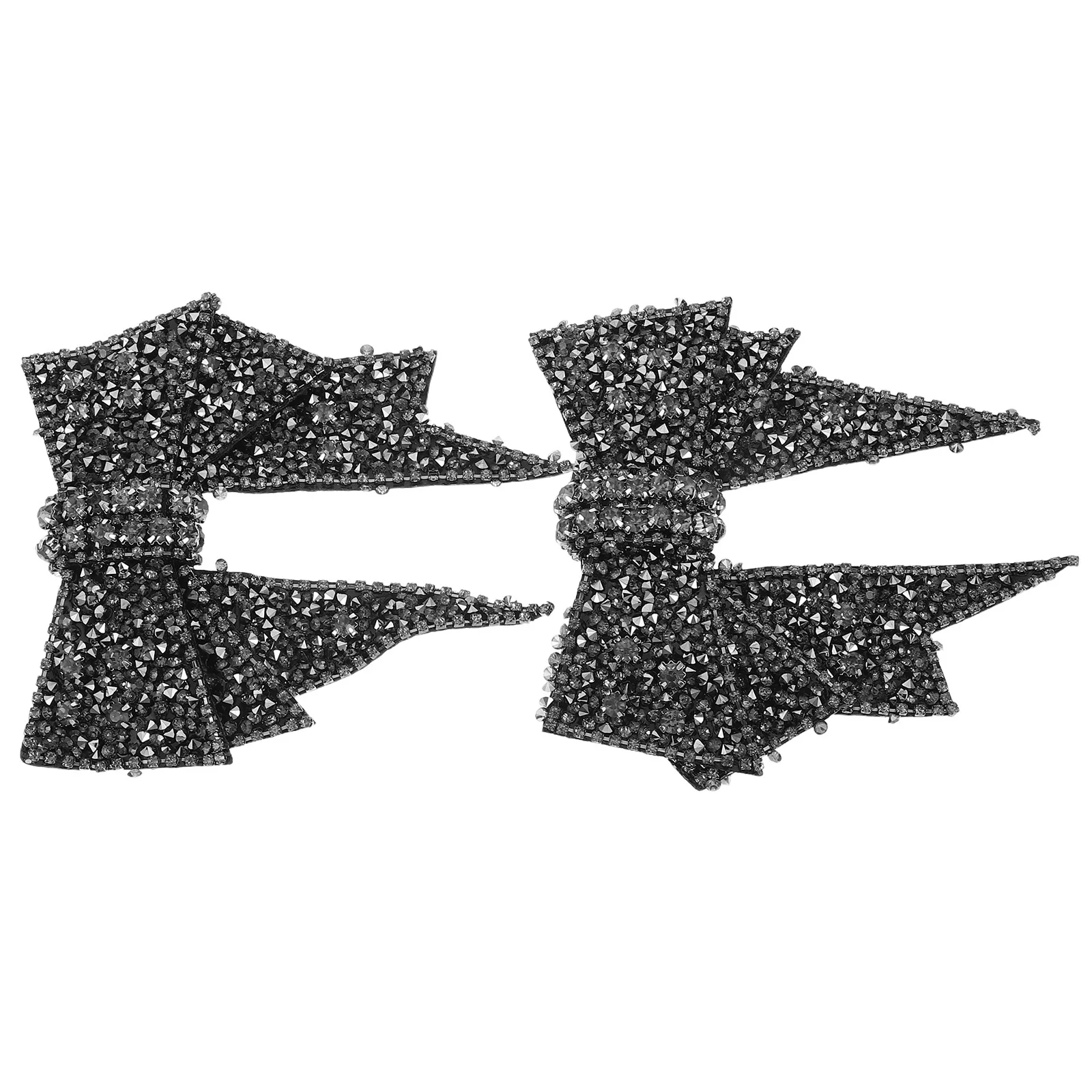 

2Pcs DIY Bow Shoe Charms Rhinestone Sparkling Decorations Clips for Shoes Wedding Flats Daily Wear Bows