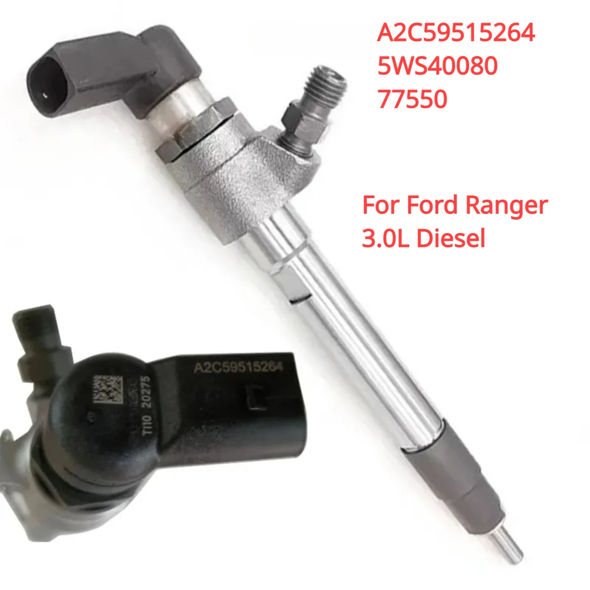 

A2C59515264 5WS40080 M1600P150 77550 New Diesel Fuel Injector for Ford Ranger 3.0L Diesel Turbo