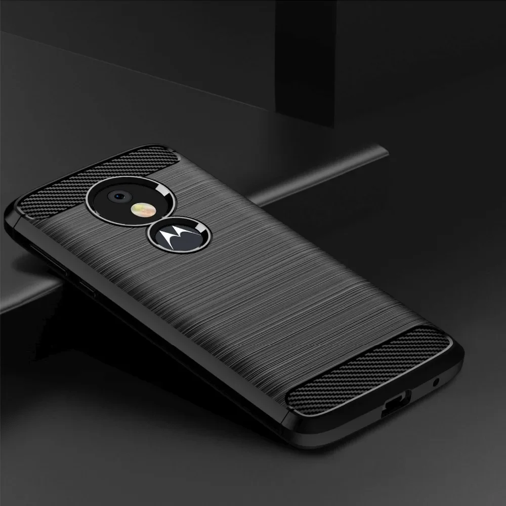 Brushed Texture Case For Motorola MOTO G9 G50 G60 G7 Play Plus G6 E7i G8 Power Lite E7 G 5G 2021 Carbon Fiber Back Cover Case