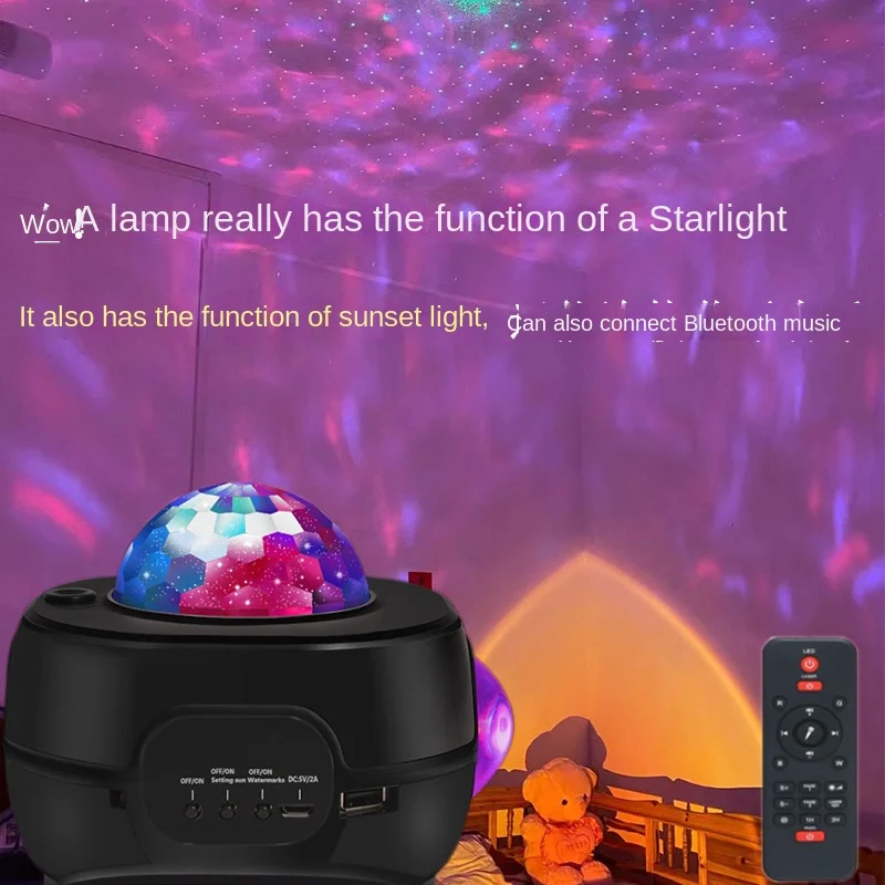 

Cross border Sunset Star Sky Projection Light Gift Full Sky Star Sunset Laser Water Pattern LED Small Night Light Aurora