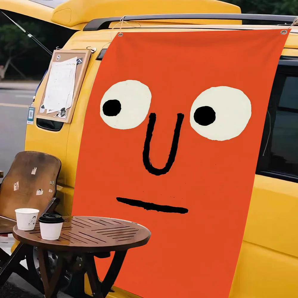 الفن الجمالي J-Jean J-Jullien العلم لغرفة المعيشة المنزل النوم فن الديكور المنزل حفلة نزهة ديكور راية #3