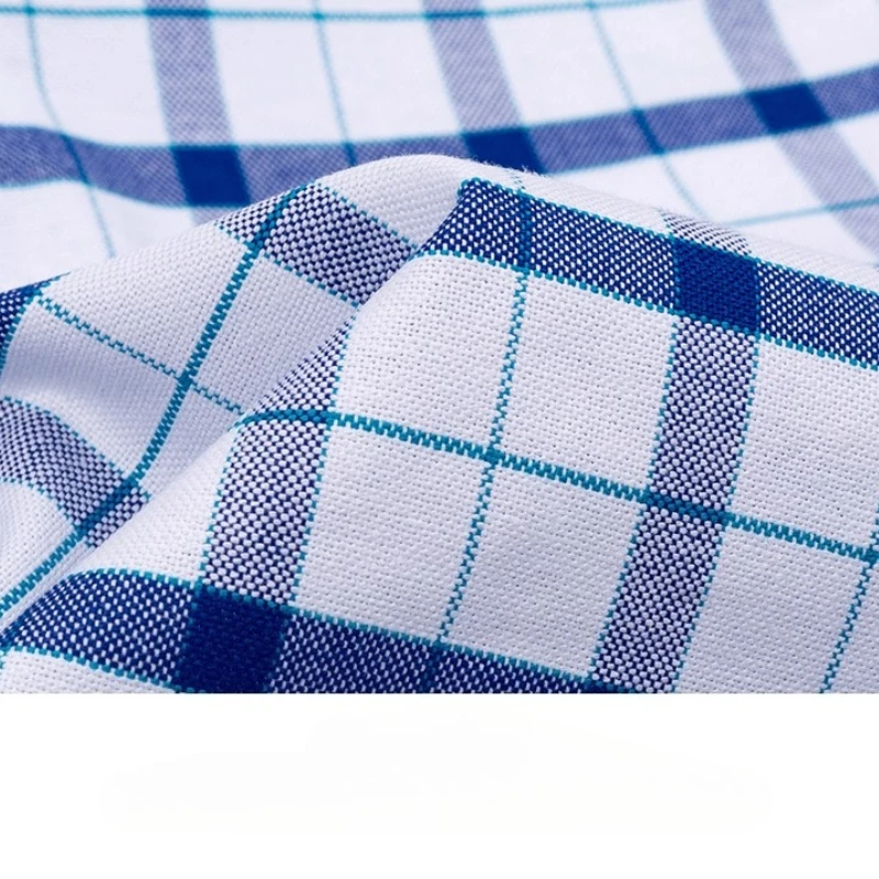 Oversized Oxford 100% Cotton Men's Shirts Long Sleeve Business Casual Formal Classic Striped Plaid white Shirt Men Long Sleeve