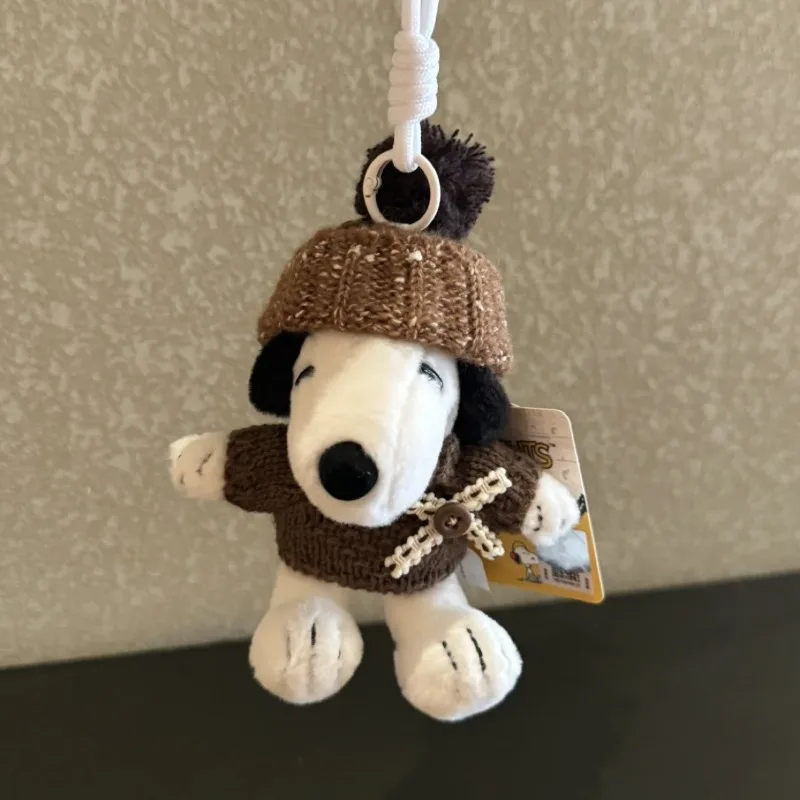 2026 New Kawaii Snoopy Plush Doll Cartoon Keychain Backpack Pendant Car Key Accessories Children's Festival Gift