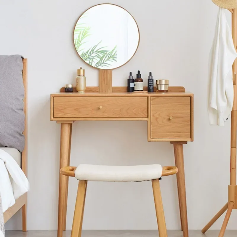 Dressing table Nordic minimalist modern bedroom furniture double pumping desk dressing table Modern