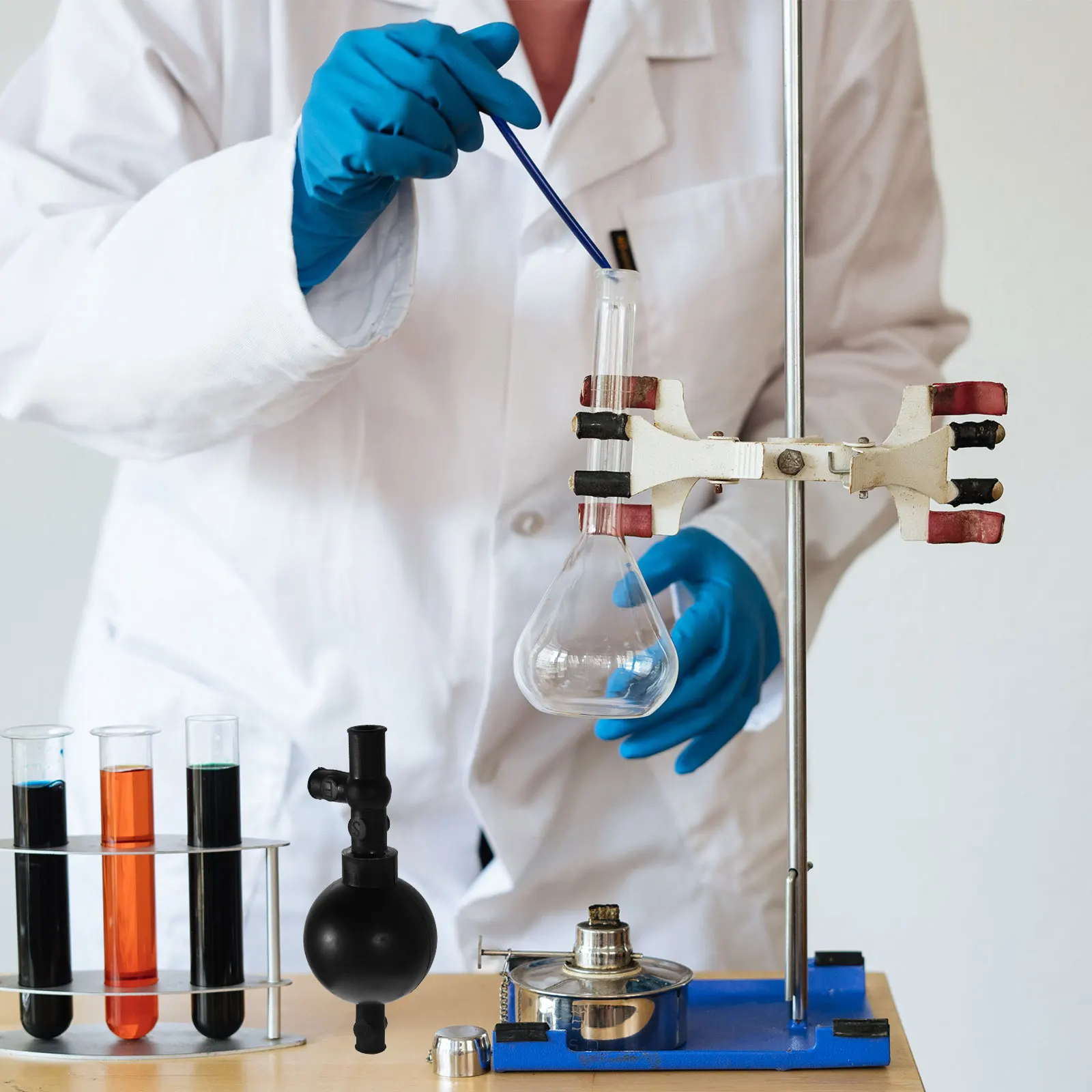 

Quantitative Suction Ball Way Laboratory Equipment Pipette Filler Bulb Syringe Silicone Reliable Labs Medical Teaching