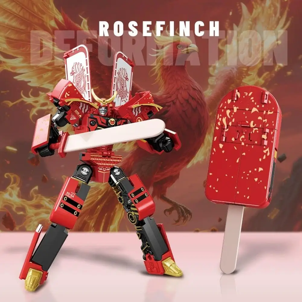 Transformando brinquedo sorvete guerreiro modelo presente de aniversário perfeito das crianças menino brinquedo educativo articulações móveis design colecionável