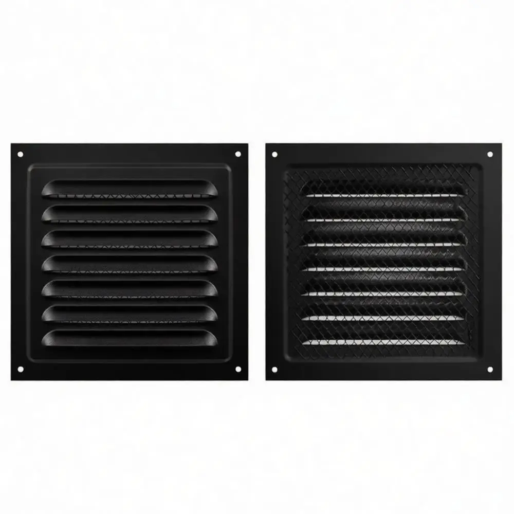 Weatherproof Metal Exhaust Vent Cover Louver Grille External Ventilation Shutter Steel Duct Pipe Protector Airflow Hood
