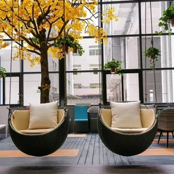 Home Designer Internet Celebrity Indoor Swing Single Rocking Chair Balcony Lazy Bird's Nest Hanging Basket Rattan Chair