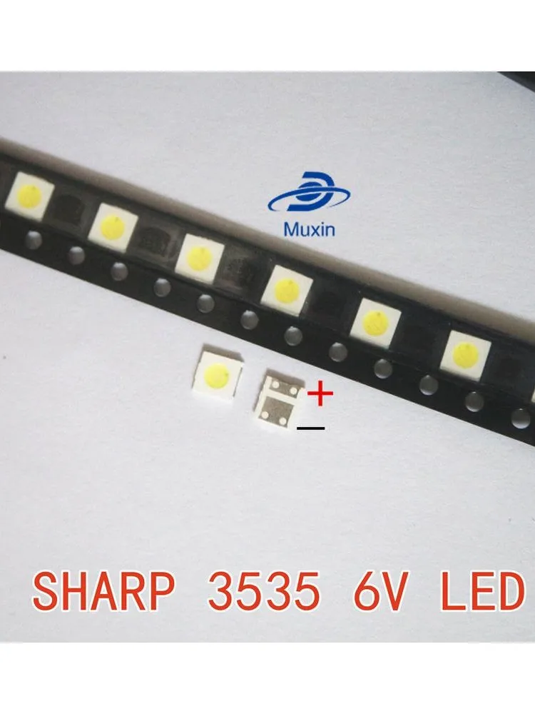 50-100pcs 3030 3535 2835 repair LED LCD TV backlight beads 1W-2W 3V 6V cold white light commonly used image 5