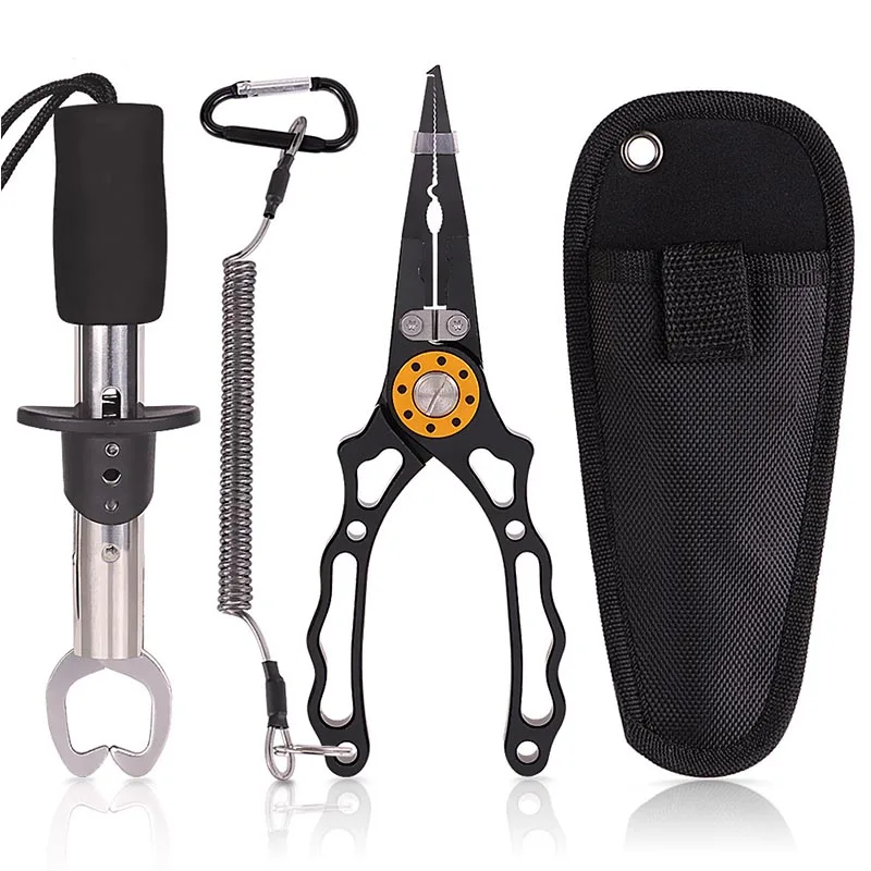 

3 Colors Aluminium Alloy Fishing Pliers Fish Grip Controller Hook Remover Line Cutter Multi-function Tool