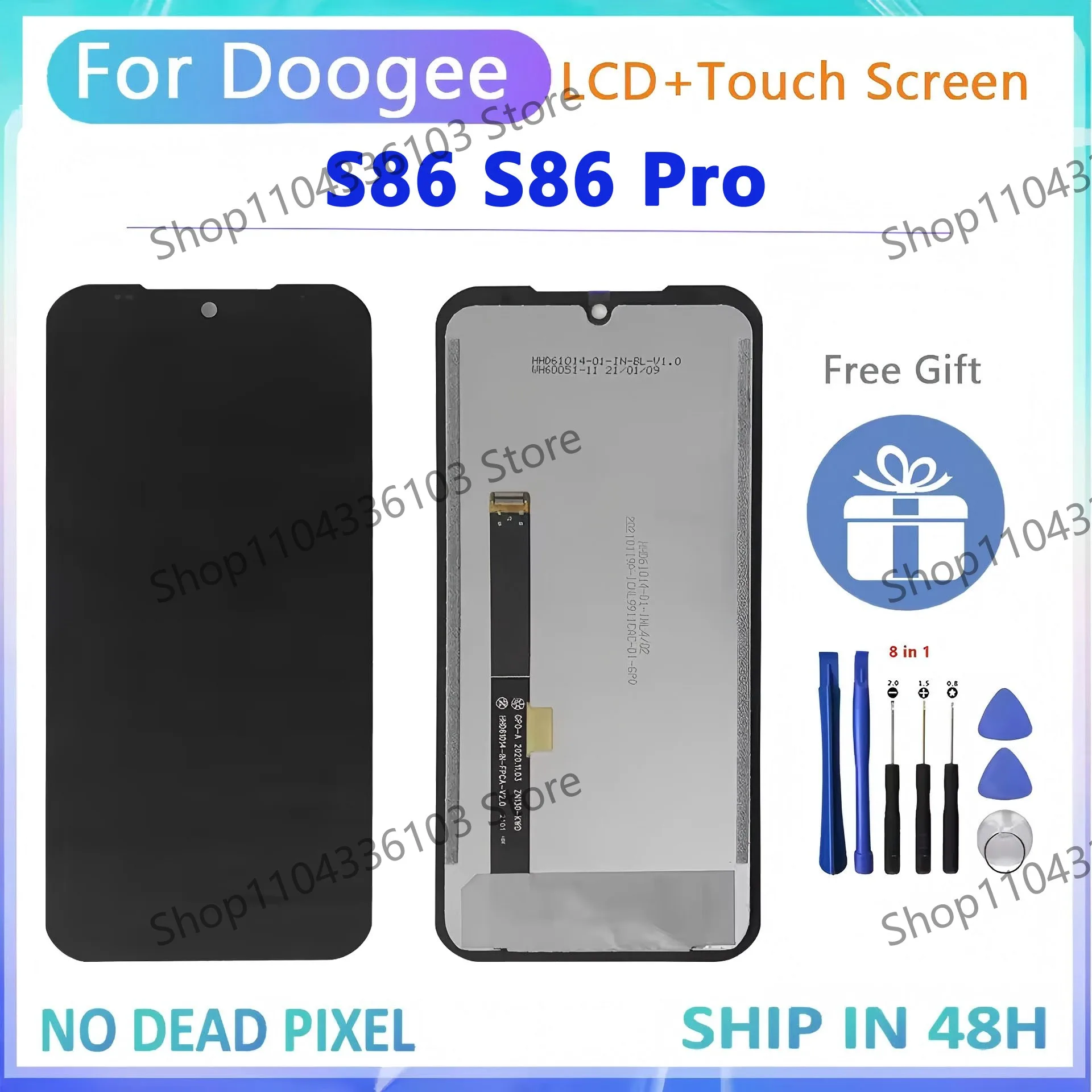 

New LCD Touch Screen For DOOGEE S86 S86 Pro LCD Display Touch Screen Digitizer Assembly Replacement With Tools