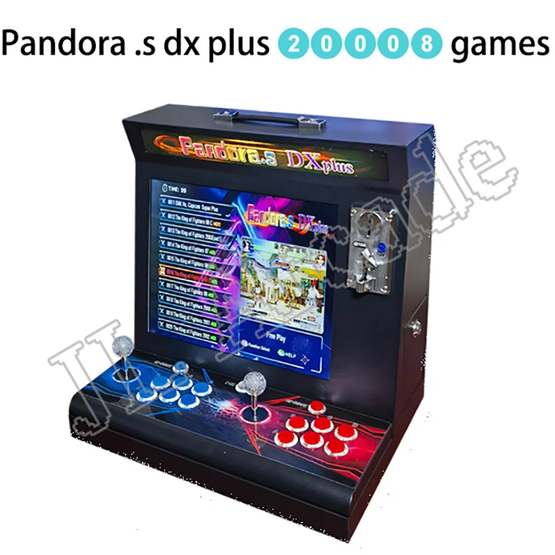 3D Pandora SAGA DX Arcade Console, Cabinet Machine, Joystick Button, Coin Slooter, Bartop, 2 Players, 17 in, 20008 Games