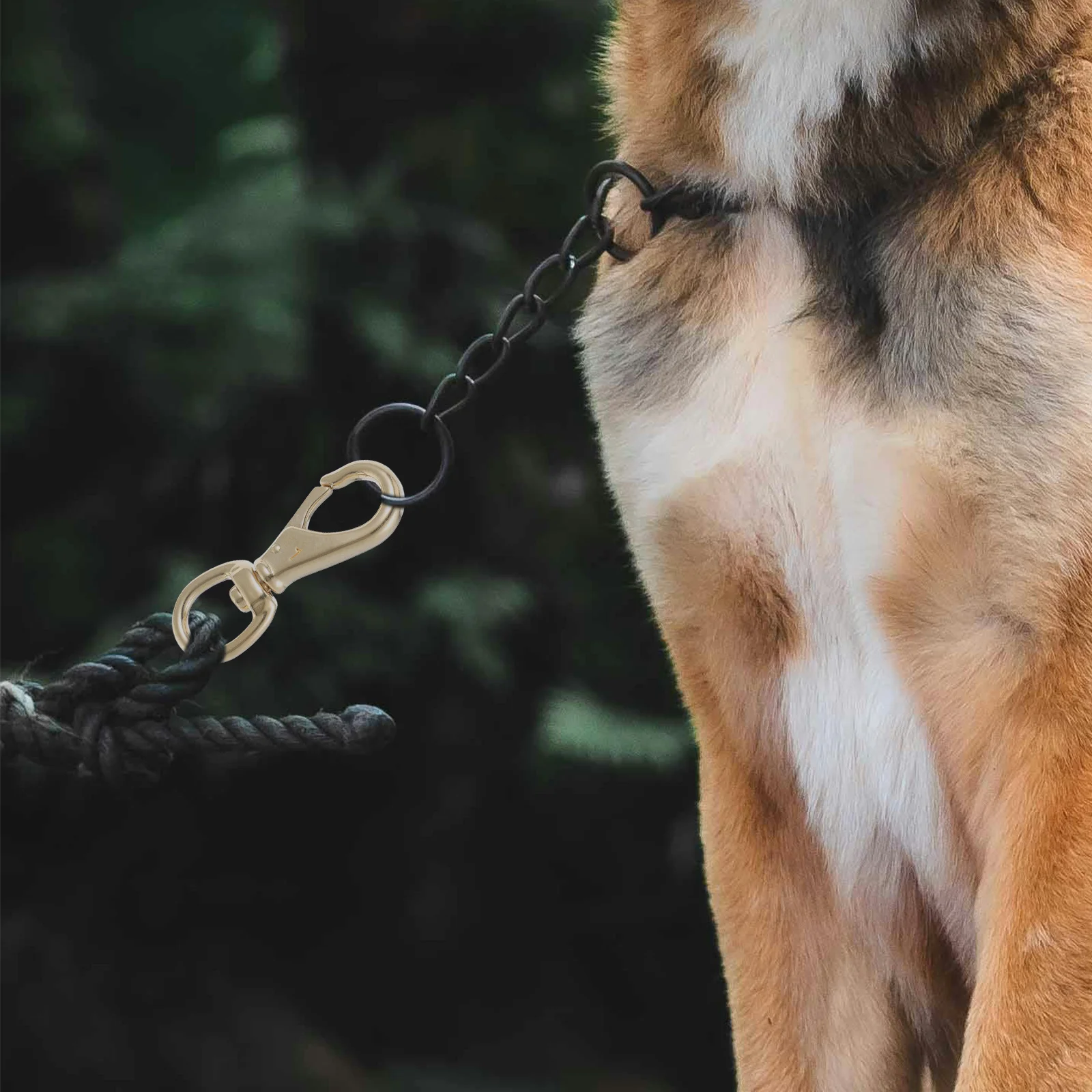 

4 pcs Brass Swivel Hooks Heavy Duty Lanyard Snap Clasps For Keychain Dog Harness Bag Strap Accessories Trigger Clips Ring