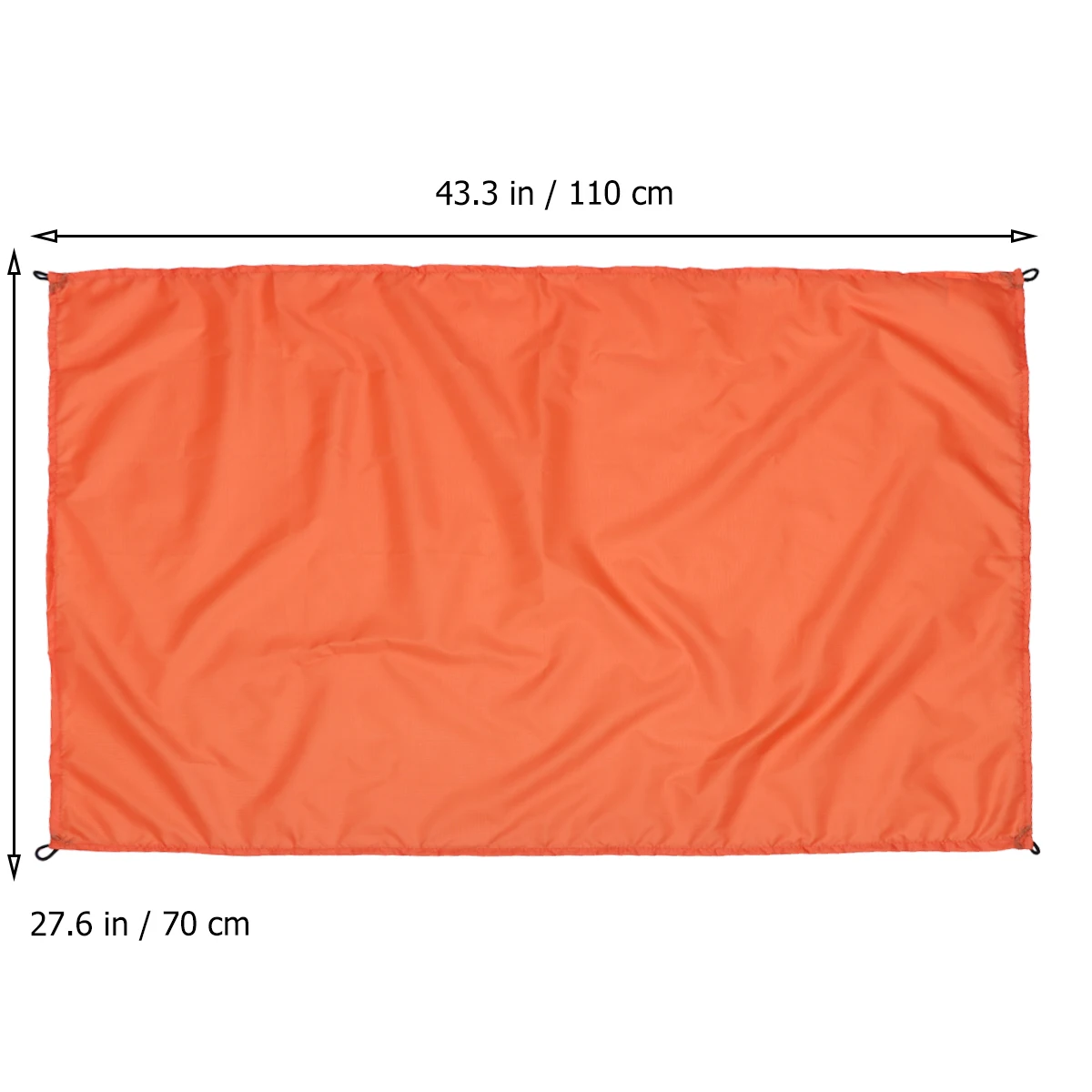 

4pcs Waterproof Picnic Mat Orange Foldable Beach Camping Pad Multifunctional Outdoor Blanket Nails Lightweight For Travel Hiking