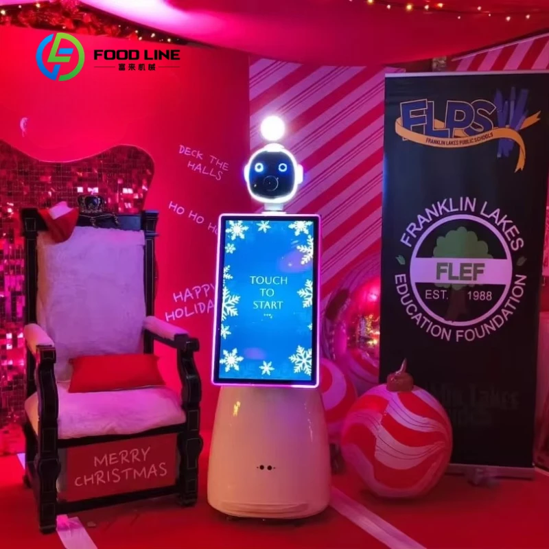 Customized 2026 Robot Photo Booth Remote Control Photo Booth Robot with 32inch Touch Screen Automatic Rotating Photography Robot