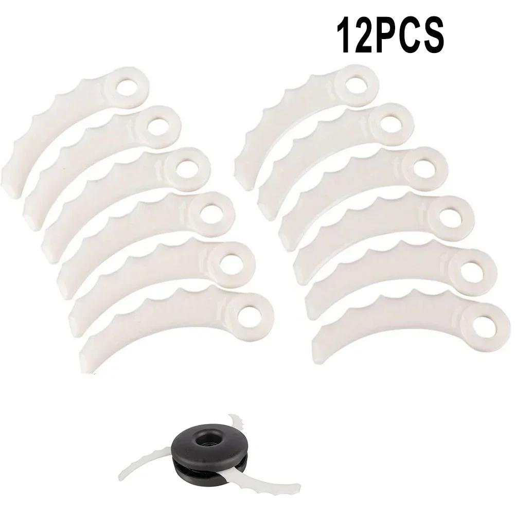 12Pcs Blades Cutter Head Replace For MAKITA 198426-9 Grass Trimmer Plastic Blades Lawn Mower Cutting Blades Trimmer Accessories