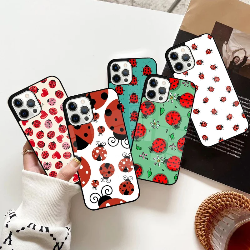 Ladybug Beetle Phone Case Strong Magnetic for iPhone 15 16 14 13 Pro Max 11 12 Mini Magsafe Wireless Charging Cover