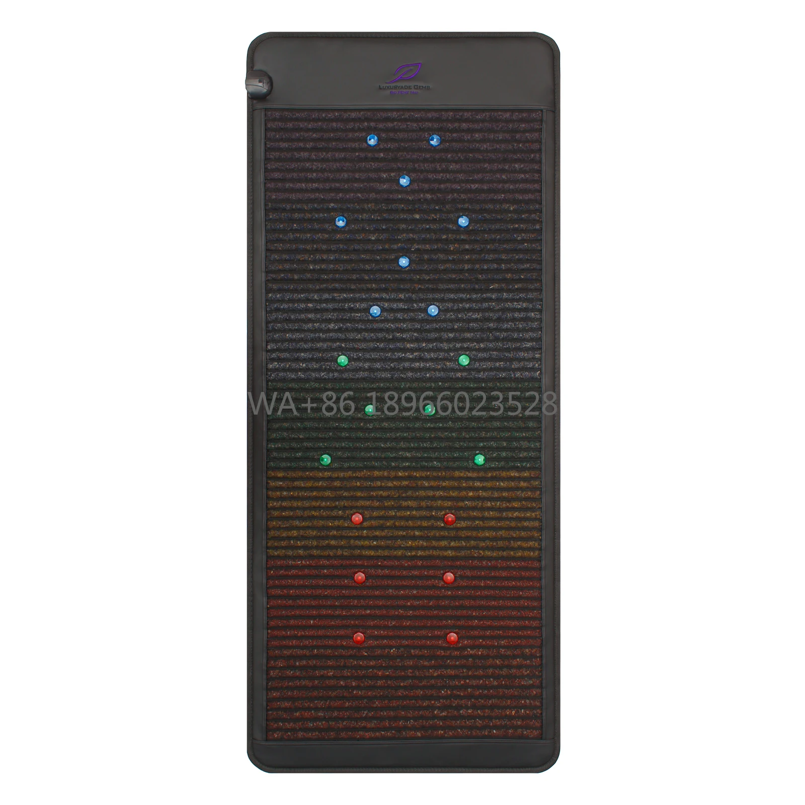 Infrared Photon Light Mat Chakra Crystal Amethyst Bio PEMF Negative Lon Therapy Heating Mat Far