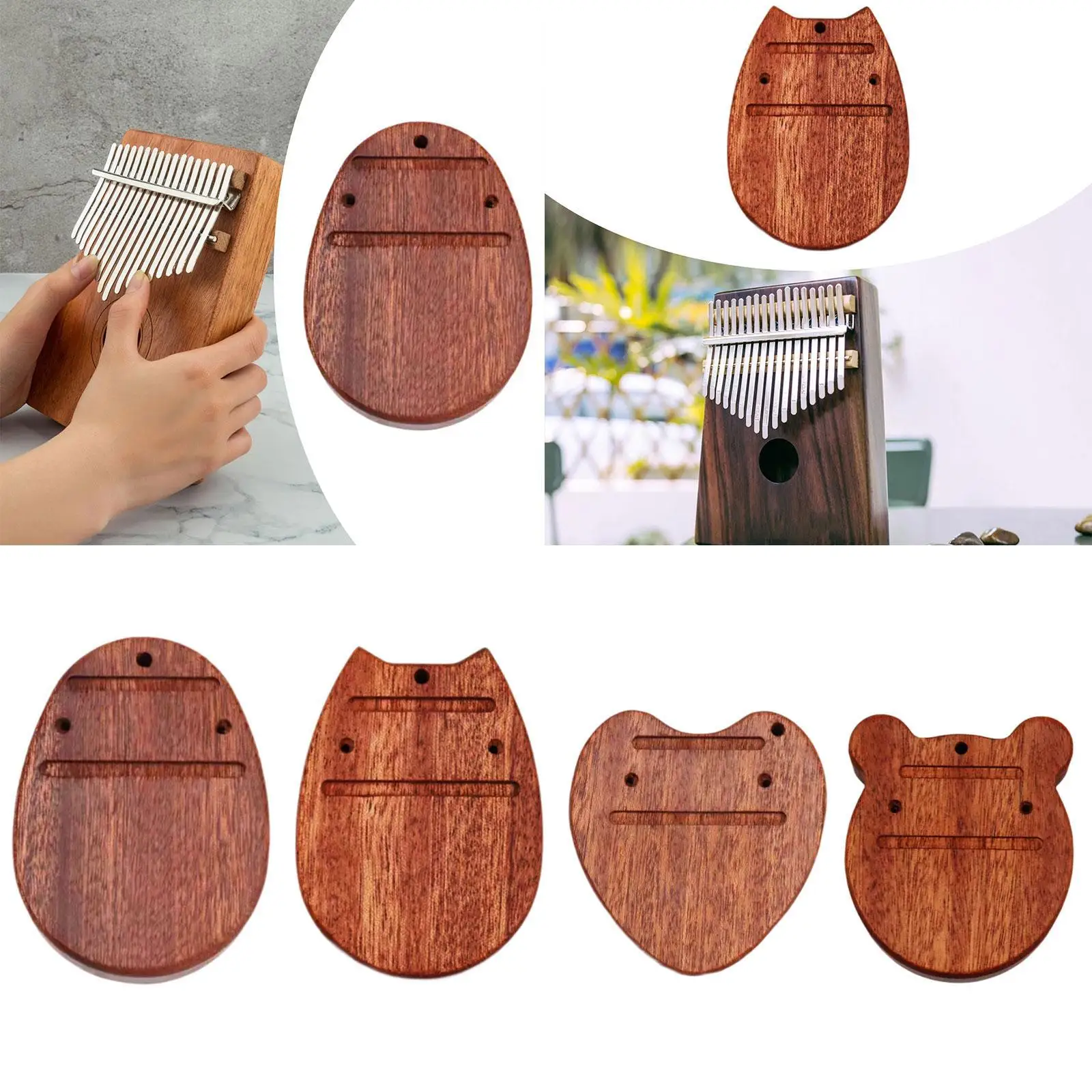 8 Keys Kalimba Baseboard Lightweight Musical Instrument Supplies Easy to Use Kalimba Supplies Replace Fittings Kids Beginner