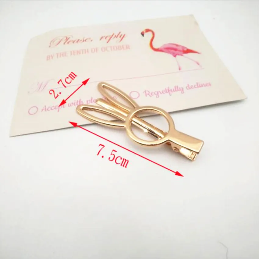 100 Stück Kaninchenkrone Wassertropfen Gold Metall Haarspange Legierung Herz Alligator Haarnadel Haarspangen für DIY Kopfbedeckung Haarschmuck – Detail 21