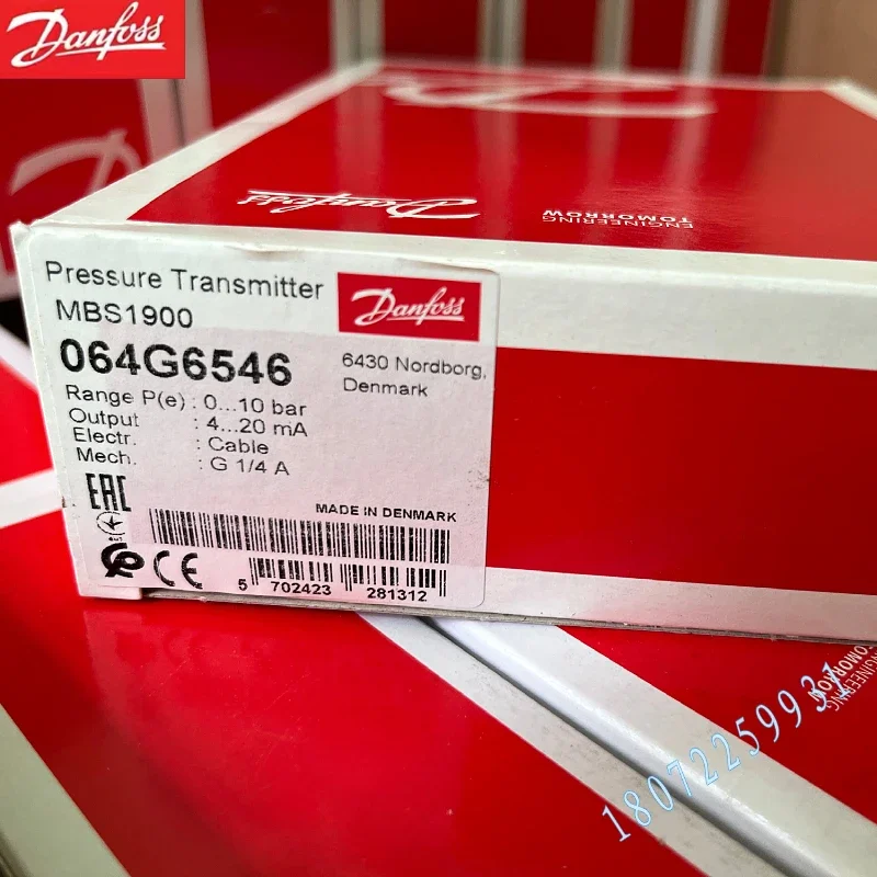 Danfoss Pressure Sensor Transmitter MBS1900 064G6609 Direct Outlet 0-16bar