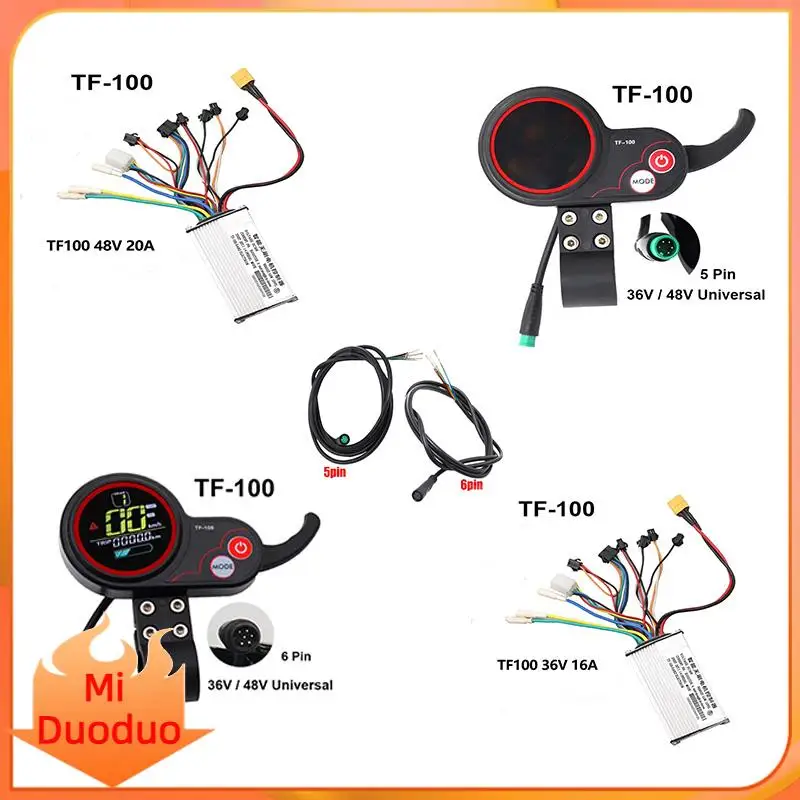 For Kugoo Kukirin M4 /M4 Pro Electric Scooter Part 5Pin 6Pin 48V 36 16A 20A Controller And TF-100 Throttle Display
