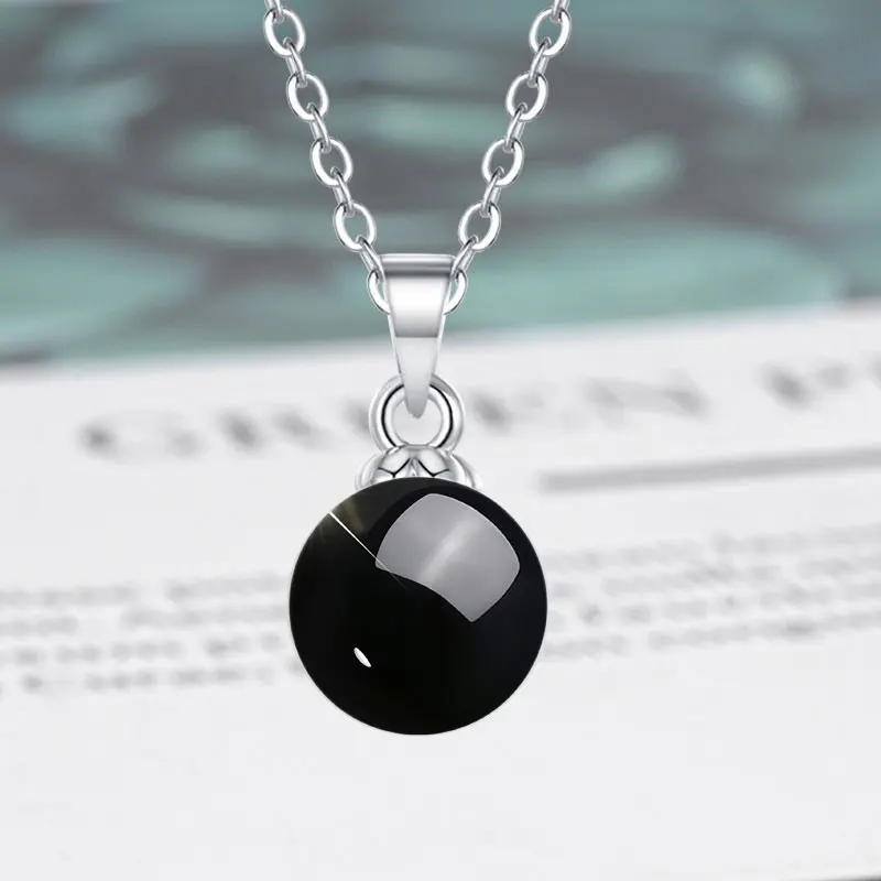 Halskette aus 925er-Sterlingsilber für Damen, natürlicher Achatstein, Hotan-Jade, Hochzeitsschmuck, Verlobungsanhänger, Party-Geschenk, fein – Detail 6