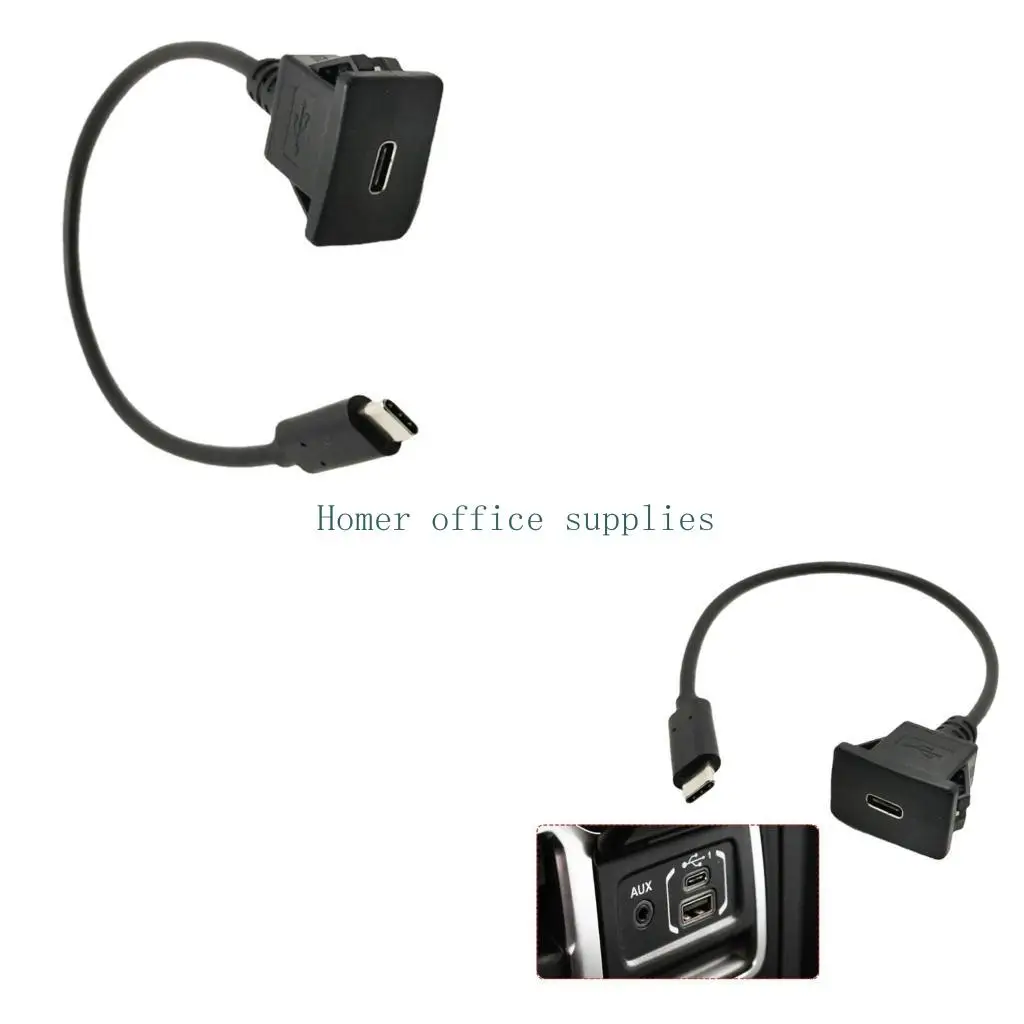 K43B High Speed Type C Cable Extension for Car Truck Boats Motorcycle Dashboard
