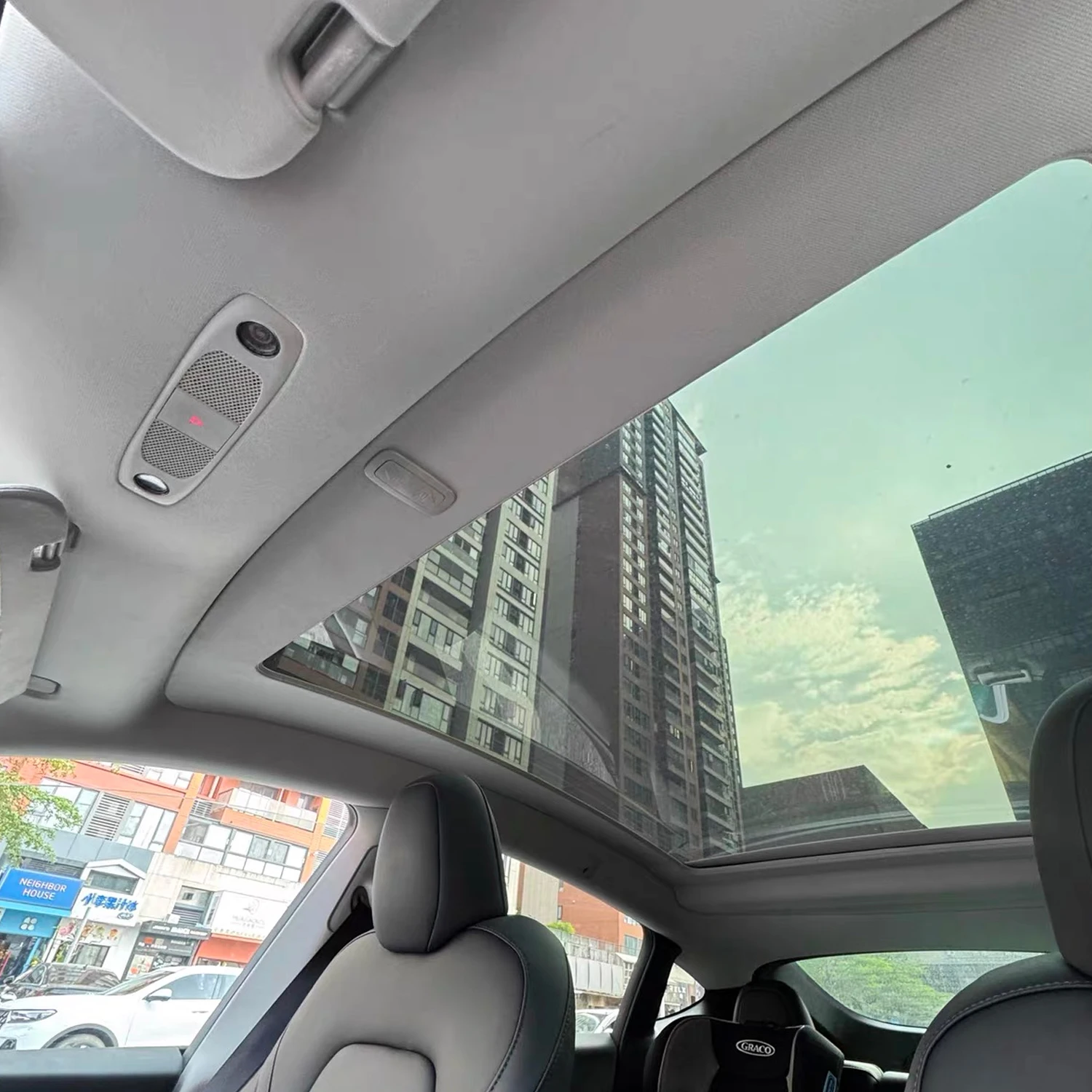 Cooling Solution: Electric Sunshade for Tesla Model Y, Voice+Button Control, Ambient Light, Anti-UV Glass Roof Cover, 2025+