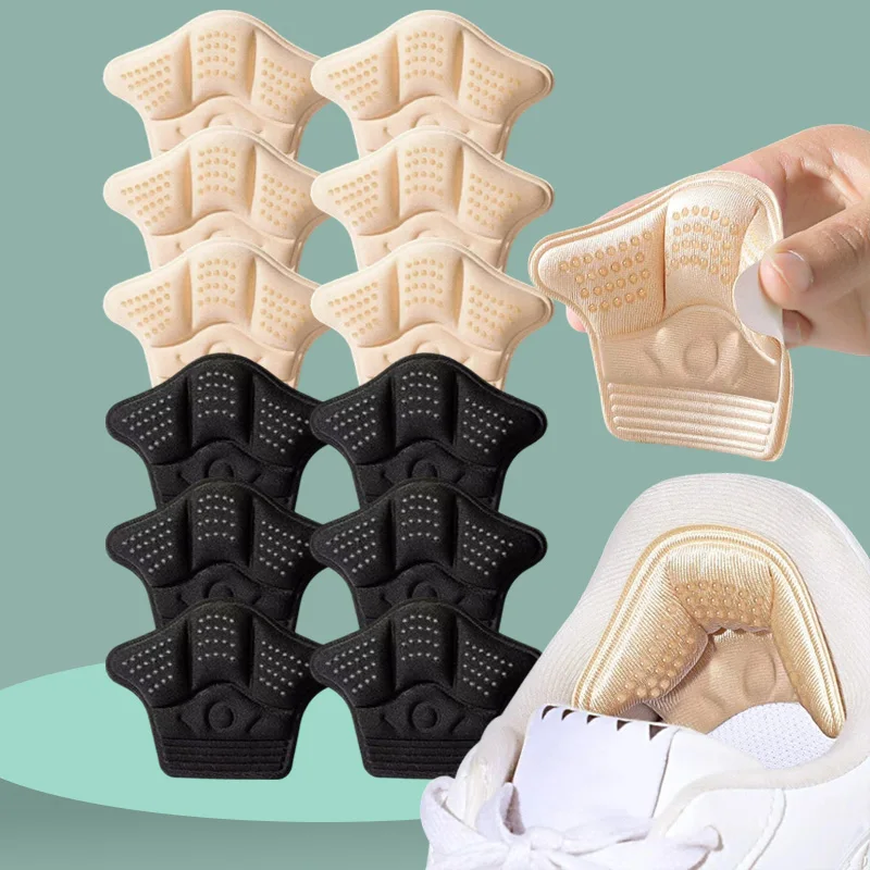 6Pcs Heel stickers Heel Protectors Sneaker Shrinking Size Insoles Anti-wear Feet Shoe PadsAdjust size High Heel Cushion Inserts