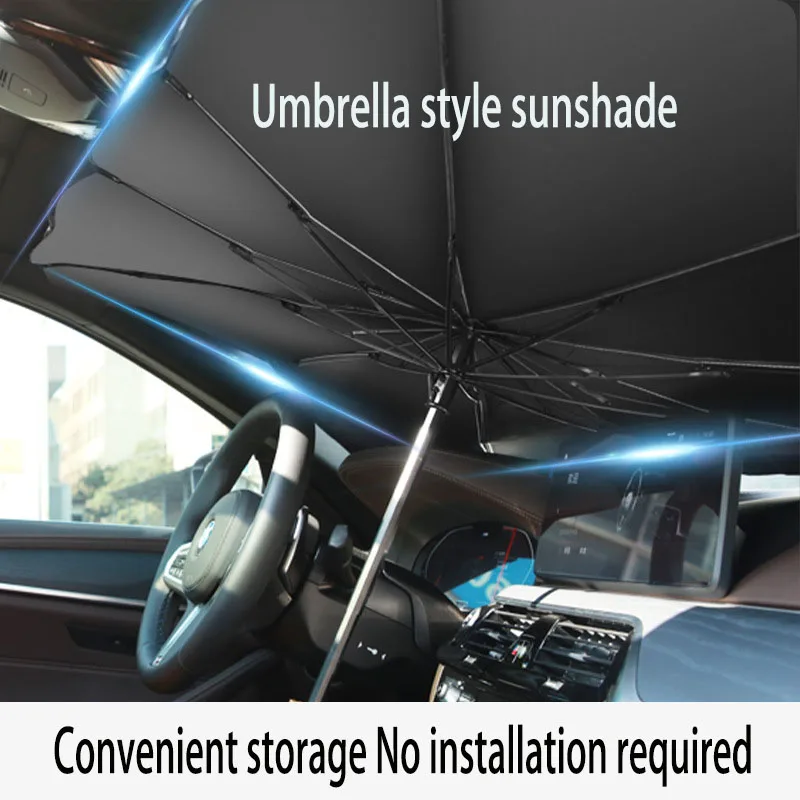 

Car sunshade umbrella Sunshade for the front windshield inside the car Sunscreen and thermal insulation Convenient storage